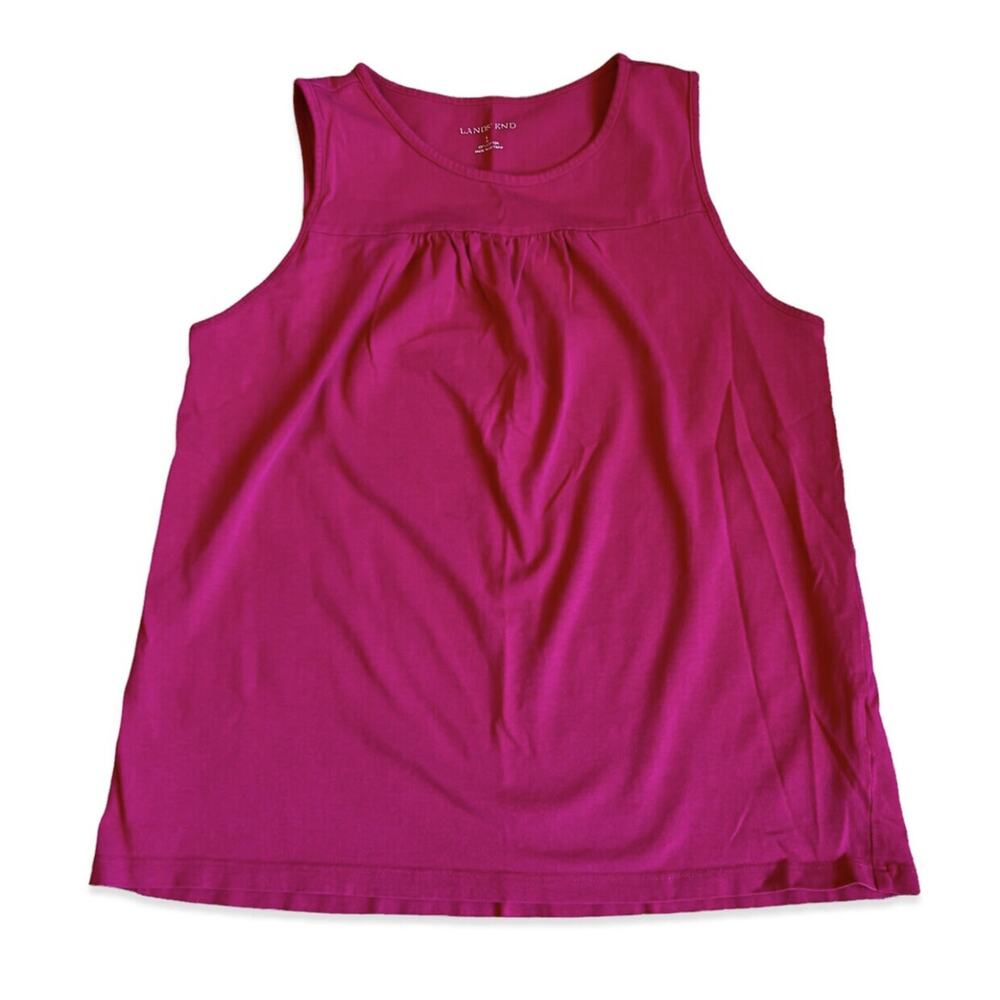 Lands End Pink Tank Top L (14)